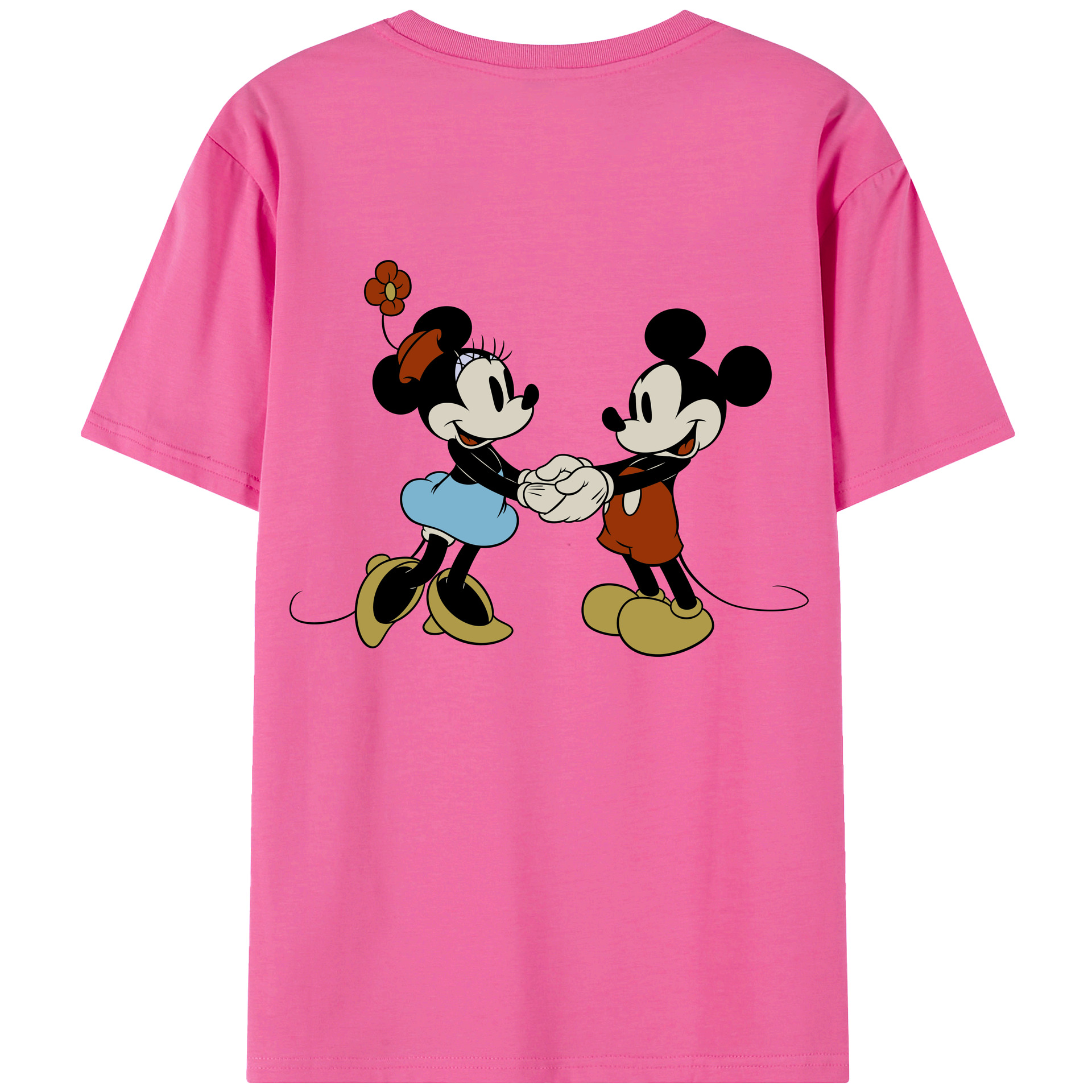 （画像用） ミッキーマウス Mickey Mouse レディース半袖Tシャツ(バックプリント)